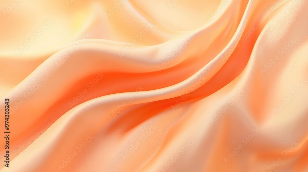 Poster bright and cheerful light orange background with smooth gradients and soft shadows, offering a fresh
