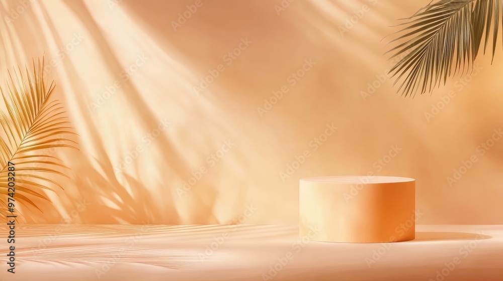 Poster bright light orange background with smooth textures and soft gradients, offering a clean and cheerfu
