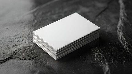 Fototapeta premium Professional Realistic Business Card Mockup with Blank Identity Design for Branding, Corporate Stationery, and High-Impact Marketing Presentation on Clean Background