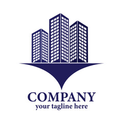 company logo, company building