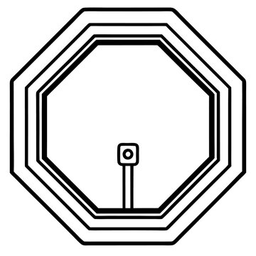 recommend clip art: stop sign outline coloring book page line art drawing