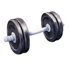 Naklejka premium A sleek and modern dumbbell designed for strength training and fitness workouts. Perfect for home gyms and fitness enthusiasts.
