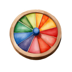 Obraz premium A vibrant color wheel showcasing a spectrum of paints, idea for art, education, and creativity themes.
