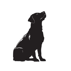 Dog silhouette collection vector. Dog in various poses and activities like jumping, sitting, running, playing, and standing. Silhouette black puppies, pet dog vector isolated on a white background