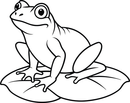 recommend clip art: Frog Sitting On a Mushroom Coloring Fun for Kids
                    