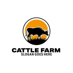 cow farm logo vector template cow farm logo vector template