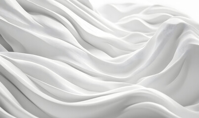 Obraz premium Minimalist style pure white wave world wallpaper