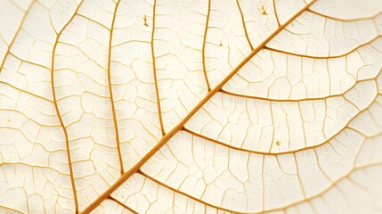 Close-up of a thin leaf section under diffused ambient light, realistic style showcasing detailed textures and vein structures, scientific and analytical mood, capturing the complexity of the leaf