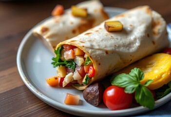 chicken and vegetable wrap