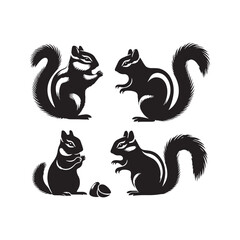 Stylish chipmunk silhouette for modern creative projects - Chipmunk illustration - minimallest chipmunk vector
