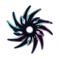 3d acid iridescent y2k icon