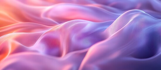Obraz premium Abstract Fabric Texture with Soft, Shimmering Colors. Soft Draped Fabric Texture. Background With Flowing Cloth. Generate Ai Image
