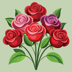 bouquet of red roses