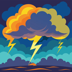 storm clouds vector illustration