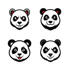 Fototapeta premium set of panda bear
