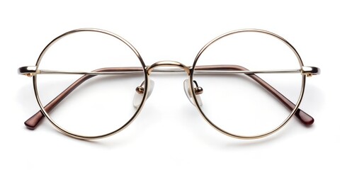 * Sleek round eyeglasses featuring a timeless bridge and circular lenses, paired with slender temples for a comfortable