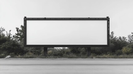 Obraz premium Blank Outdoor Billboard in Urban Environment Generative AI