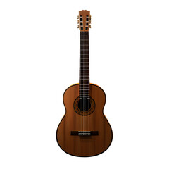 Obraz premium Classic Acoustic Guitar in Front View