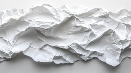 Crumpled White Paper Texture Generative AI