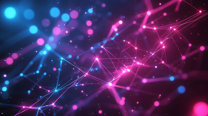 Obraz premium Neon Web of Light