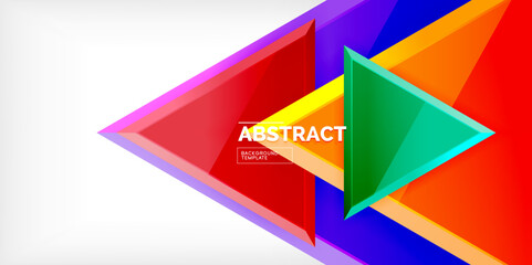 Triangle glass shapes geometric abstract background. Vector Illustration For Wallpaper, Banner, Background, Card, Book Illustration, landing page