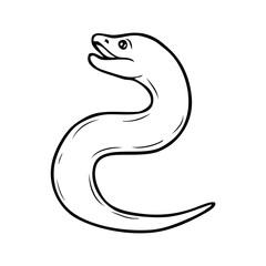 eel line vector illustration