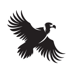 Minimalistic condor silhouette for modern and artistic uses - Condor illustration - minimallest condor vector
