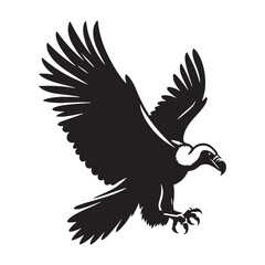 Minimalistic condor silhouette for innovative digital designs - Condor illustration - minimallest condor vector
