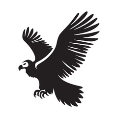Creative condor silhouette for unique digital and print projects - Condor black vector
