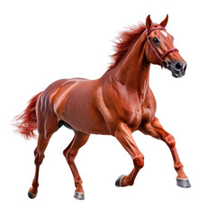 Obraz premium A majestic horse in motion, showcasing strength and grace, perfect for animal lovers and equestrian enthusiasts.