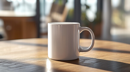 White plain blank coffee mug mockup to place your logo or design.