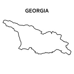 georgia outline map. Abstract design, vector illustration. 