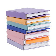 A vibrant stack of colorful notebooks arranged neatly, perfect for organizing notes and enhancing study sessions.
