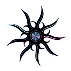 3d acid iridescent y2k icon