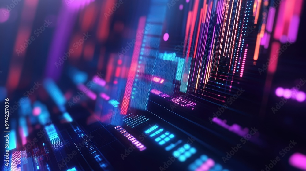 Poster 3d abstract financial structure with clear expense categories and text space
