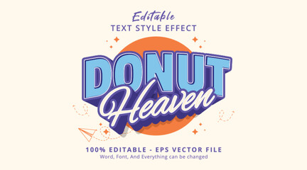 Donut Heaven Editable Text Effect