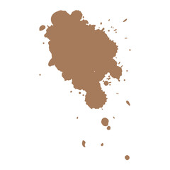 dark brown ink splash brush drop