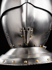 Medieval armor protection. Knight helm.