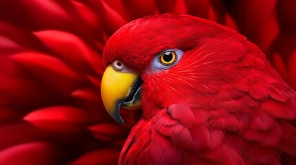 Fototapeta premium yellow beak, yellow eye ring, and blue eyes