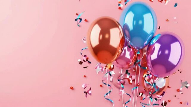 Balloon and pink background