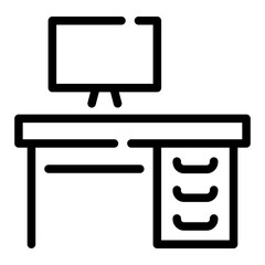 desk Line Icon