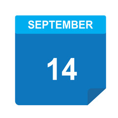 14 september vector icon abstract daily calendar design template