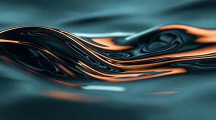  A tight shot of a black and orange object with a hazy depiction of its upper portion and lower base