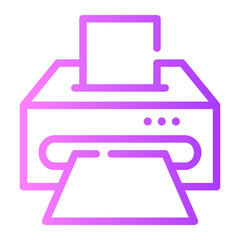 printer Line Gradient Icon