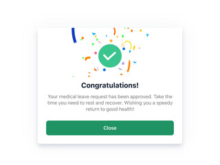 Success Alert Popup UI Component Design