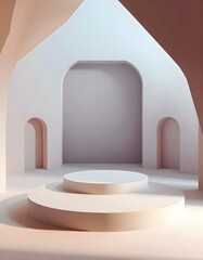 3d podium background for product showcase