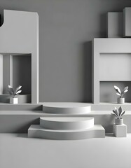 3d podium background for product showcase