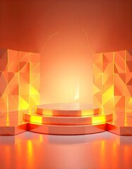 3d podium background for product showcase