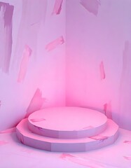 3d podium background for product showcase
