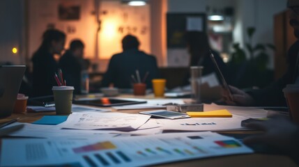 Late Night Office Work: Focused Productivity in the Quiet Hours